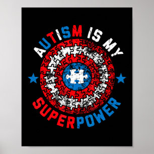 Autismus ist meine Supermacht Autismus Bewusstsein Poster