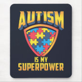 Autismus ist meine Supermacht Autistische Unterstü Mousepad (Vorne)