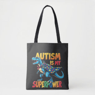 Autismus ist meine Supermacht Dinosaurier Autismus Tasche