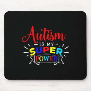 Autismus ist meine Supermacht - farbenfrohe autist Mousepad
