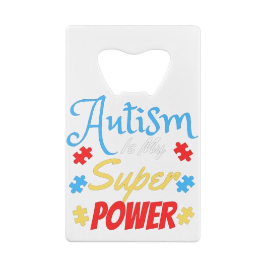 Autismus ist meine Supermacht Geldbeutel Flaschenöffner (Rückseite)