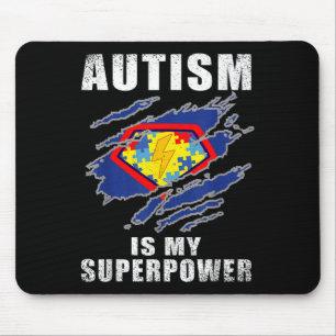 Autismus ist meine Supermacht Superheld-Autismus-B Mousepad