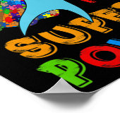 Autismus ist meine Unterstützung für Autismus-Bewu Poster (Ecke)