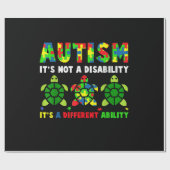 Autismus ist nicht eine Behinderung Autismus Bewus Geschenkpapier (Flach)