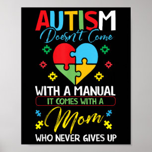 Autismus ist nicht mit einem manuellen Bewusstsein Poster