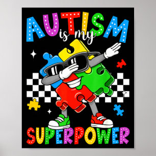 Autismus ist Superkraft Autismus-Bewusstsein Dabbi Poster