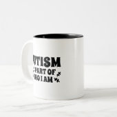 Autismus ist Teil dessen, wer ich bin Zweifarbige Tasse (Vorderseite Links)