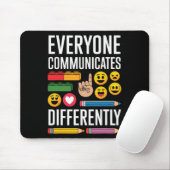 Autismus Jeder kommuniziert anders Autismus Aw Mousepad (Mit Mouse)