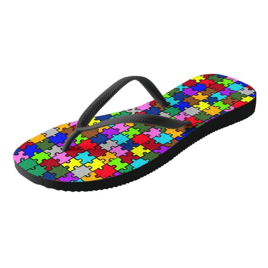 Autismus jigsaw badesandalen (Schrägansicht)