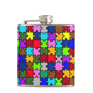 Autismus jigsaw flachmann