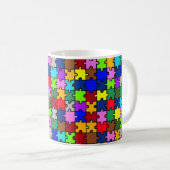Autismus jigsaw kaffeetasse (VorderseiteRechts)