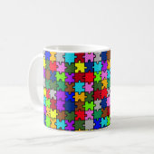 Autismus jigsaw kaffeetasse (Vorderseite Links)