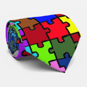 Autismus jigsaw krawatte (Gerollt)