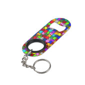 Autismus jigsaw mini flaschenöffner (Rückseite Schrägansicht)