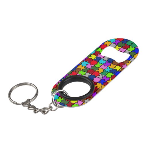 Autismus jigsaw mini flaschenöffner (Vorderseite Schrägansicht)