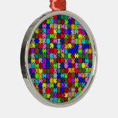 Autismus jigsaw ornament aus metall (Rechts)