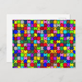 Autismus jigsaw postkarte (Vorne/Hinten)
