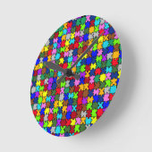 Autismus Jigsaw Runde Wanduhr (Winkel)
