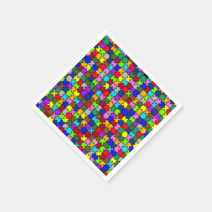 Autismus jigsaw serviette
