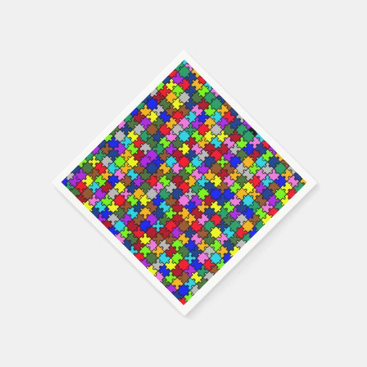 Autismus jigsaw serviette (Ecke)