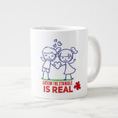 Autismus - Jumbo-Tasse (Vorderseite Rechts)