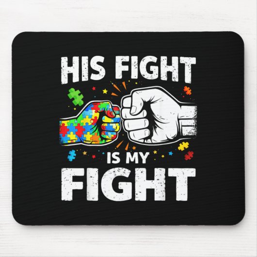 Autismus Kampf ist Kampf ASD Bewusstsein Vater Mut Mousepad (Vorne)