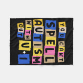 Autismus kann man nicht ohne U + I Awareness buchs Fleecedecke (Vorderseite (Horizontal))