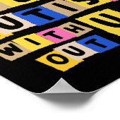 Autismus kann man nicht ohne U + I Awareness buchs Poster (Ecke)