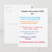 Autismus KANN sein. Postkarte (Vorne/Hinten)