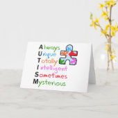 Autismus Karte (Gelbe Blume)