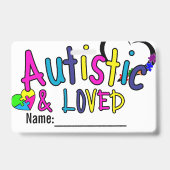 Autismus-Karten-ID-Warnname-Ausweis Ausweis (Vorderseite)