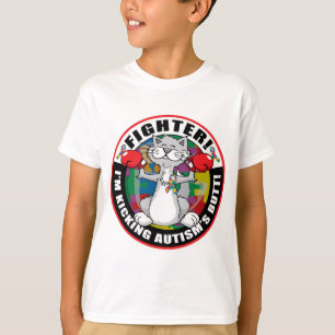 Autismus-Katzen-Kämpfer T-Shirt