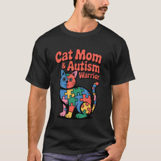 Autismus Katzenmutter Autismus Krieger Buntes Auti T-Shirt