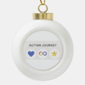 Autismus Keramik Kugel-Ornament (Vorderseite)