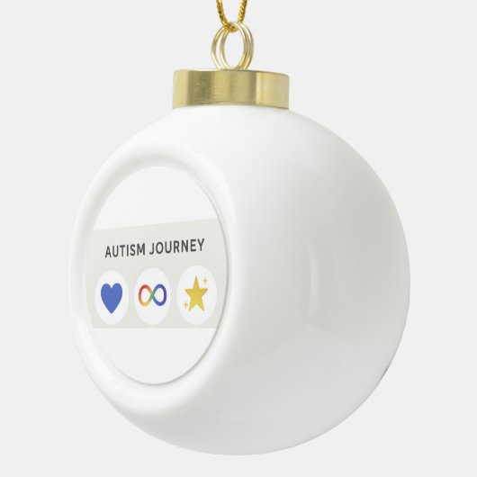 Autismus Keramik Kugel-Ornament (Rechts)