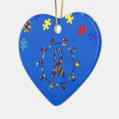 Autismus Keramik Ornament (Links)