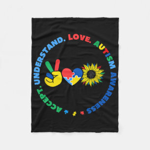 Autismus Kinder Superhelden Sonnenblume Friedensha Fleecedecke
