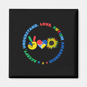 Autismus Kinder Superhelden Sonnenblume Friedensha Magnet