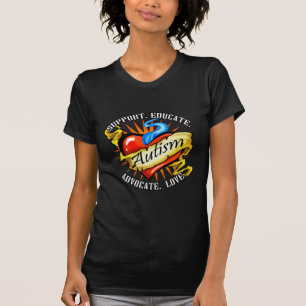 Autismus-klassische Herz-Tätowierung T-Shirt
