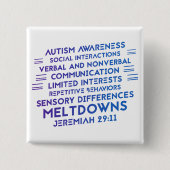Autismus - Knopf Button (Vorderseite)