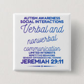 Autismus - Knopf Button (Vorderseite)