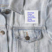 Autismus-Knopf - Quadrat Button (Beispiel)