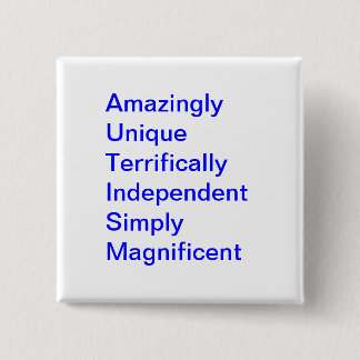 Autismus-Knopf - Quadrat Button