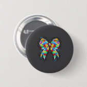 Autismus Kokette Bogen Puzzle Autismus-Bewusstsein Button (Vorne & Hinten)
