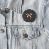 Autismus Kokette Bogen Puzzle Autismus-Bewusstsein Button (Beispiel)