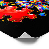 Autismus Kokette Bogen Puzzle Collage Autismus Bew Poster (Ecke)