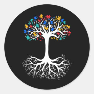 Autismus kommt nicht mit einem manuellen Behindert Runder Aufkleber