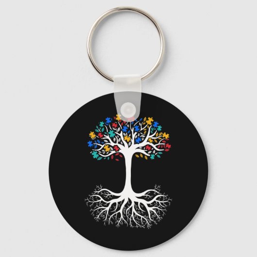 Autismus kommt nicht mit einem manuellen Behindert Schlüsselanhänger (Vorderseite)