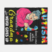 Autismus kommt nicht mit einem manuellen Oma, das Fleecedecke (Vorderseite (Horizontal))