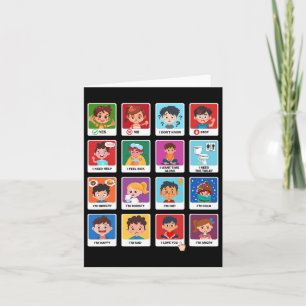 Autismus Kommunikation Karten Kinder Emotionen Red